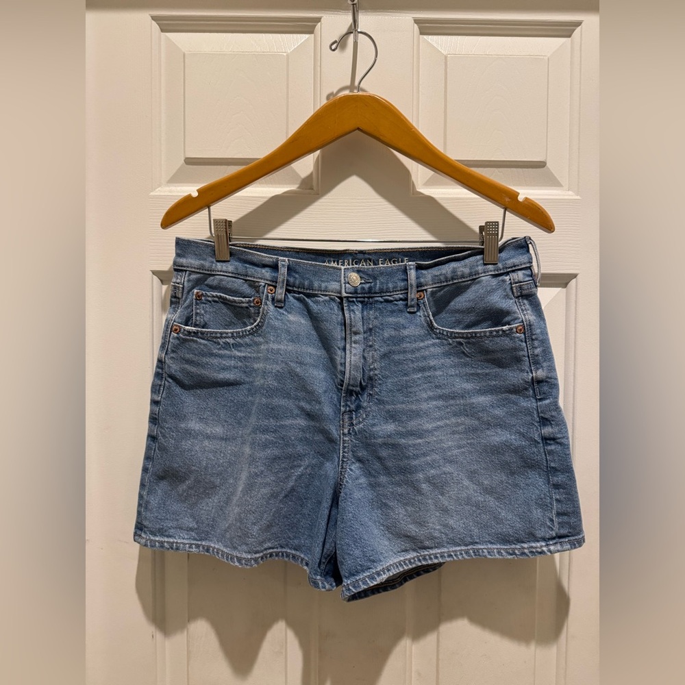 American Eagle Outfitters Light Blue Denim Jean Relaxed Shorts